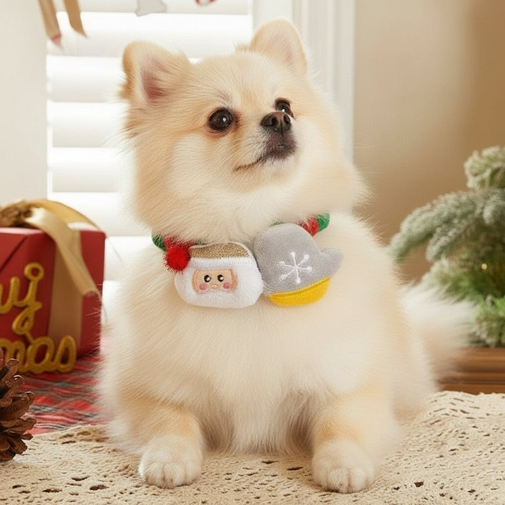 Festive Stretch Holiday Pet Collar