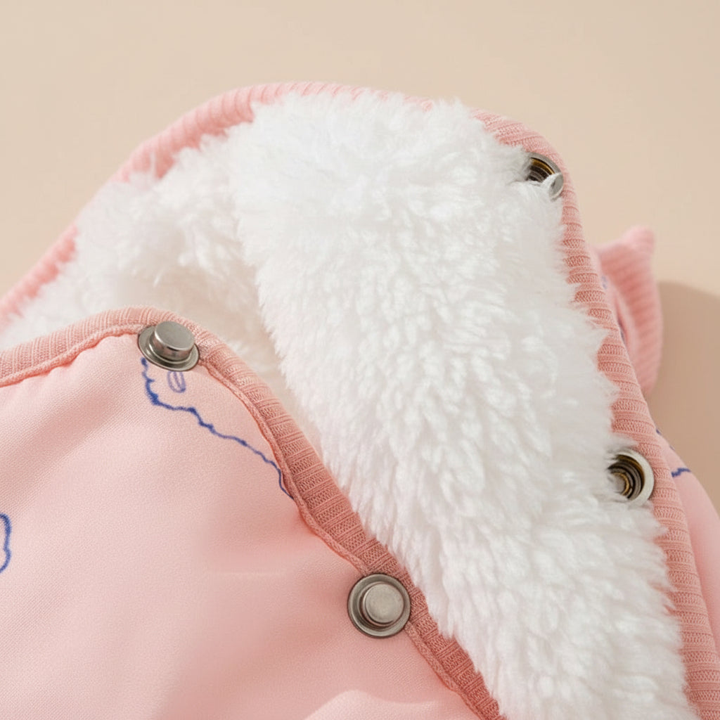 Bear Print Winter Jumpsuit – Cozy Four-Leg Cotton Suit for Small & Medium Dogs