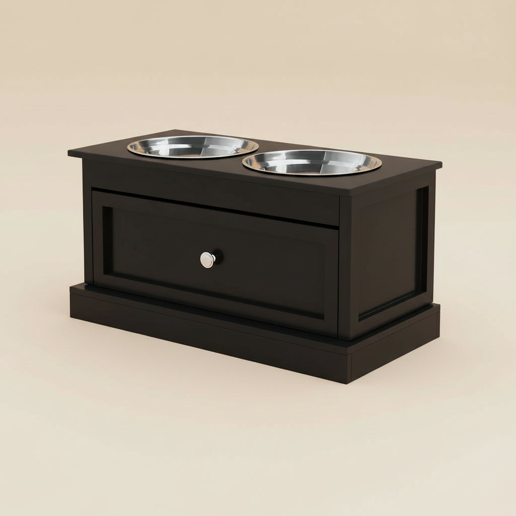 Elevated Dog Feeder with Storage Drawer — 11L Capacity