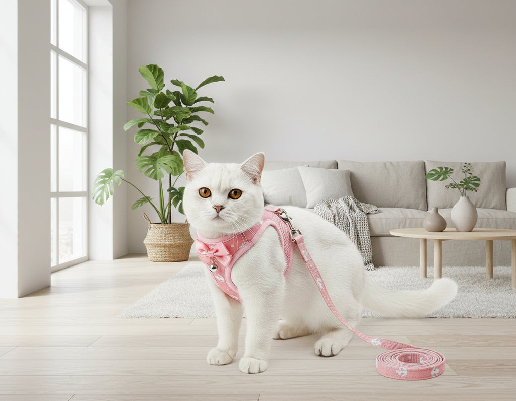 Soft Harness & Leash Set for Cats – Adjustable, Lightweight & Comfortable