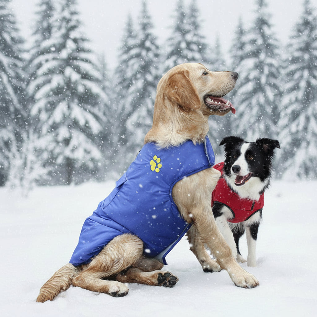 Waterproof Reversible Dog Coat – Winter Warm Over-Layer Jacket