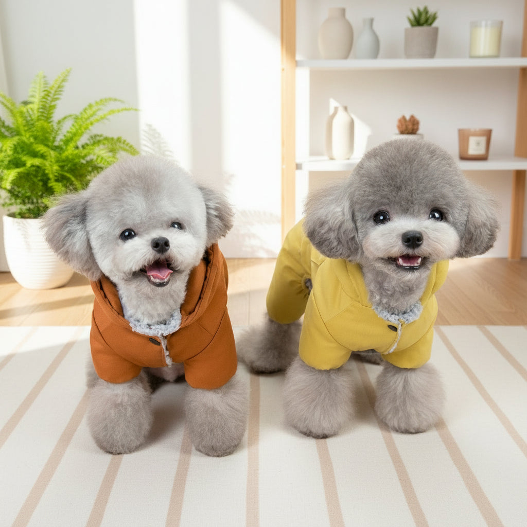 Teddy Hood Padded Winter Dog Suit