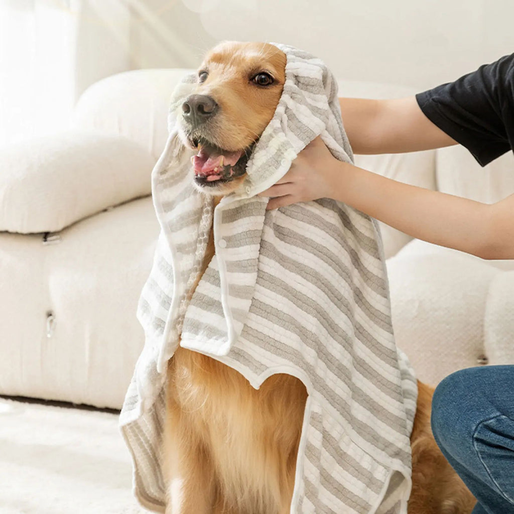 Fast-Drying Pet Bath Towel | Soft Absorbent Wrap for Dogs & Cats