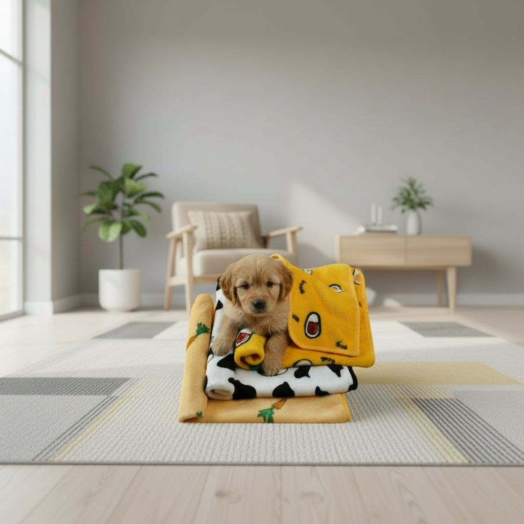 Soft Fleece Pet Blanket – Lightweight, Non-Slip & Washable