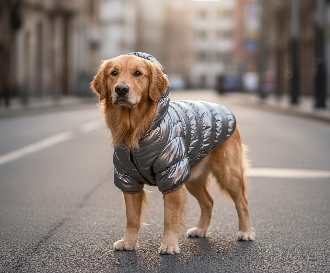 Winter Puffer Dog Jacket – Water-Resistant, Warm & Stylish