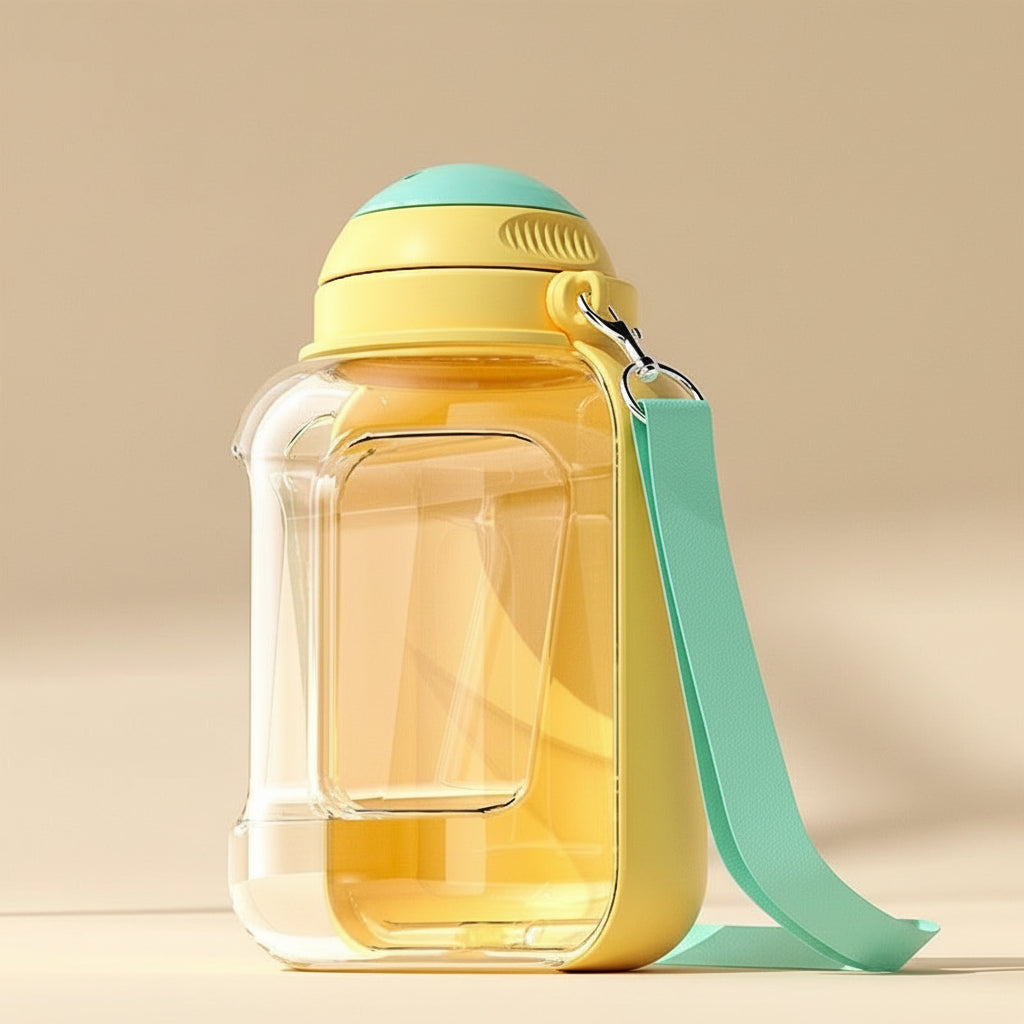 2-in-1 Portable Pet Water Bottle & Feeder