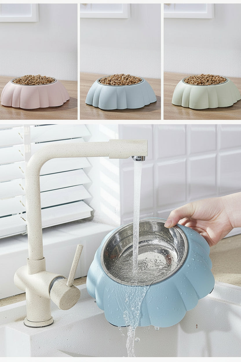 Stainless Steel Puppy Dish Water Bowl Universal Feeder