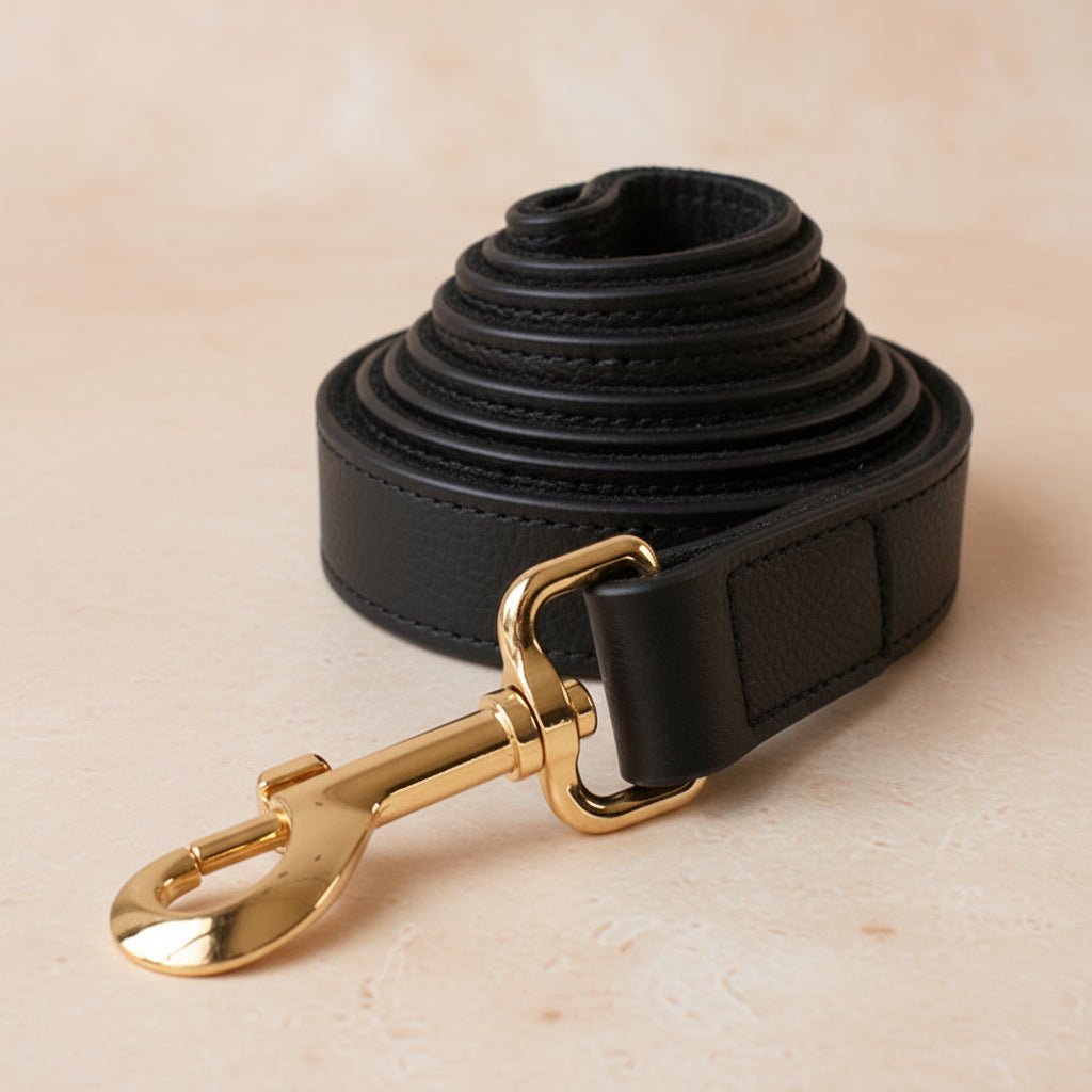 Fleece Dog Collar & Leash Set — Alloy Buckle with Bow Accent