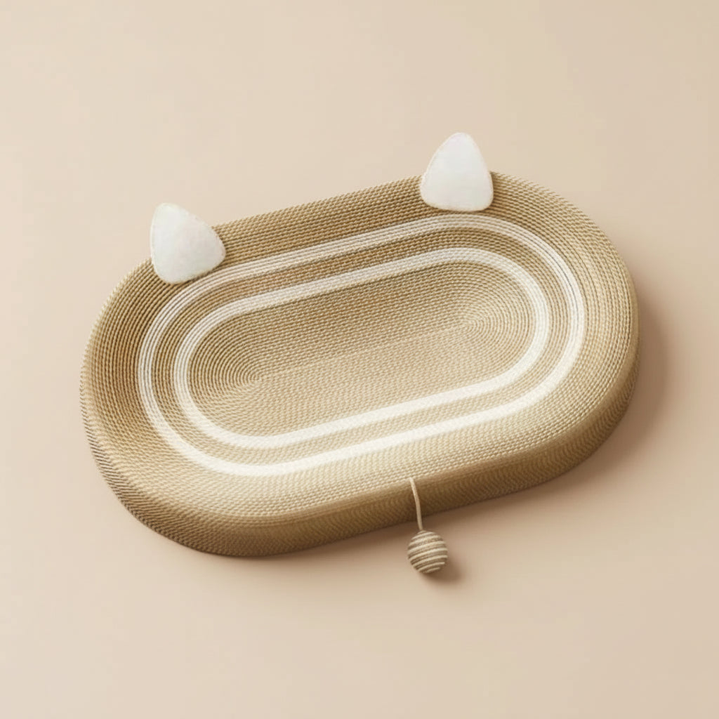 Handmade Oversized Sisal Cat Scratch Nest – 65CM Oval Lounge Bed