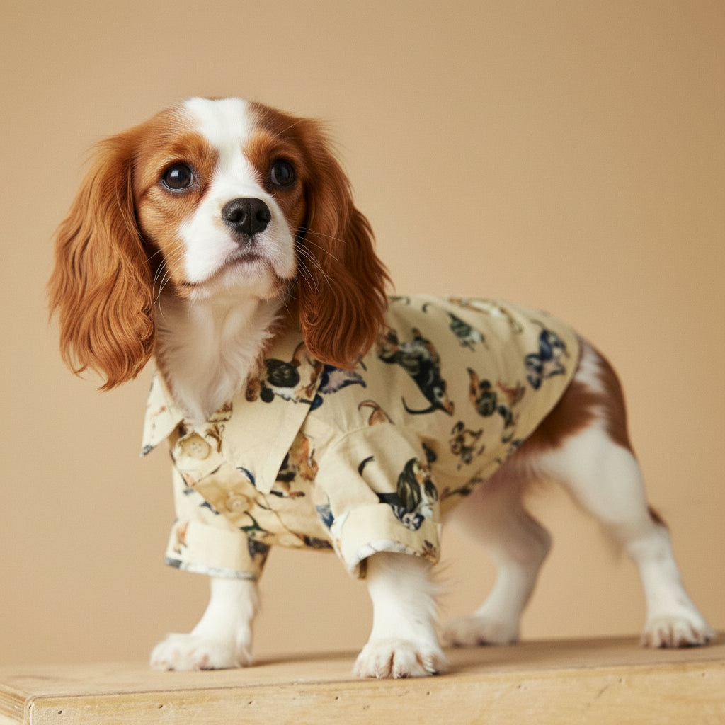 Printed Teddy Shirt – Cotton Pet Top