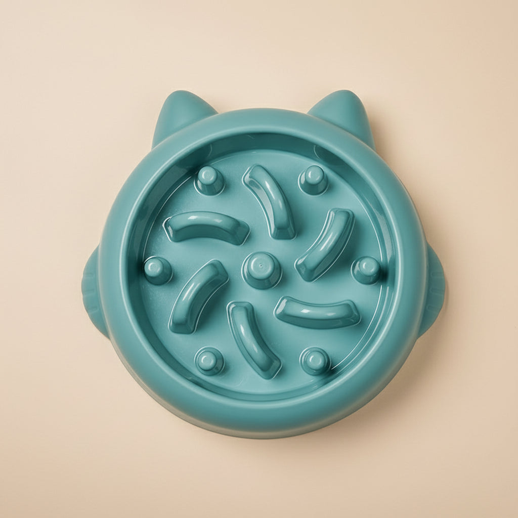 Slow Feeder Pet Bowl – Anti-Gulping Design for Dogs & Cats