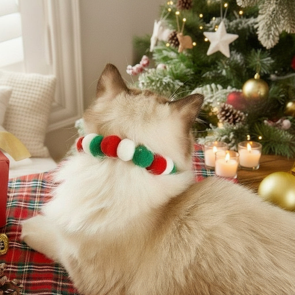 Festive Stretch Holiday Pet Collar
