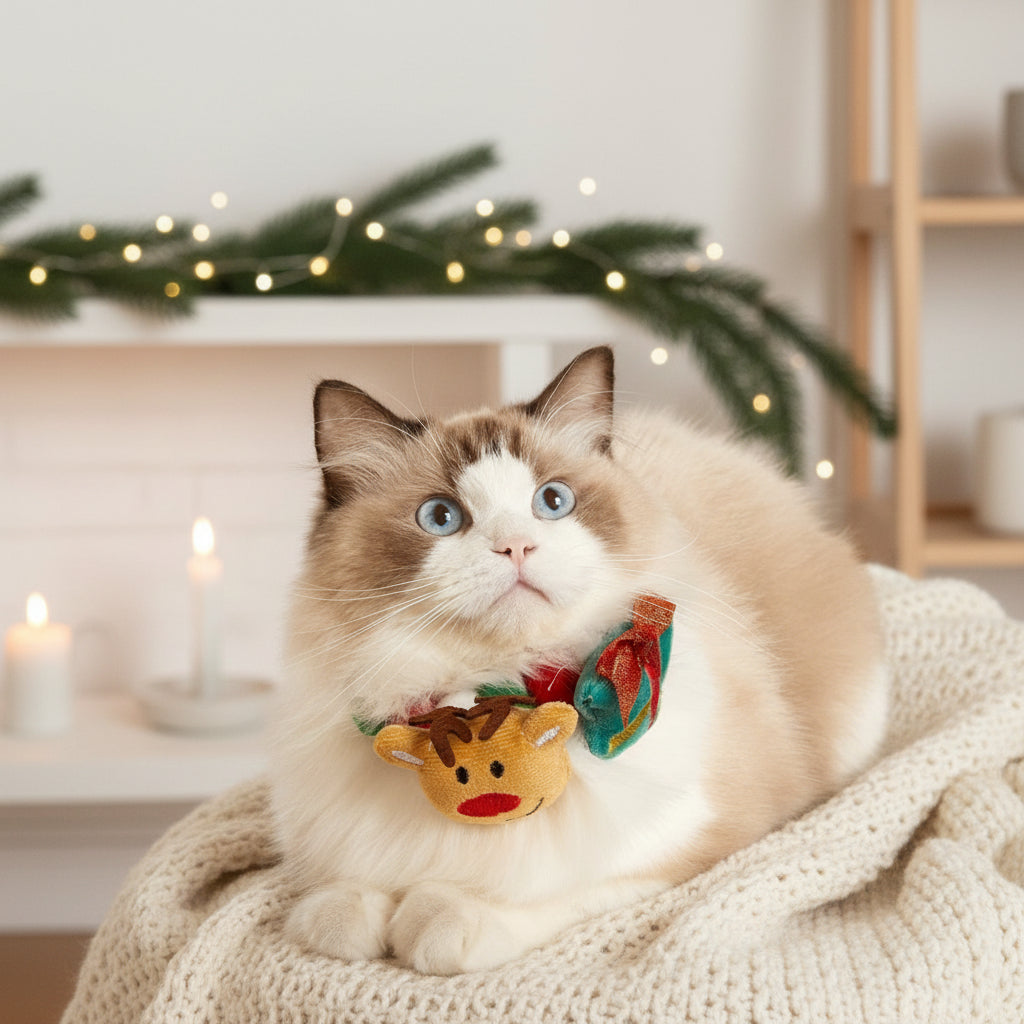 Festive Stretch Holiday Pet Collar