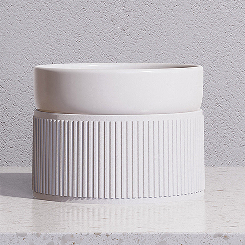 Elevated Ceramic Pet Bowl | Anti-Slip Design with Detachable Base