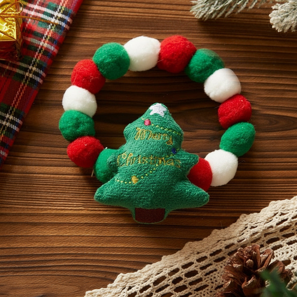 Festive Stretch Holiday Pet Collar