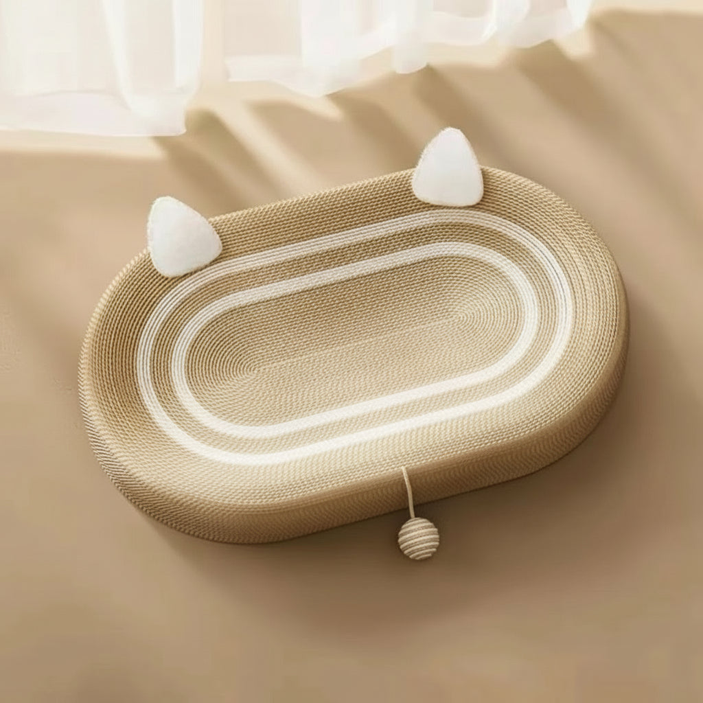 Handmade Oversized Sisal Cat Scratch Nest – 65CM Oval Lounge Bed