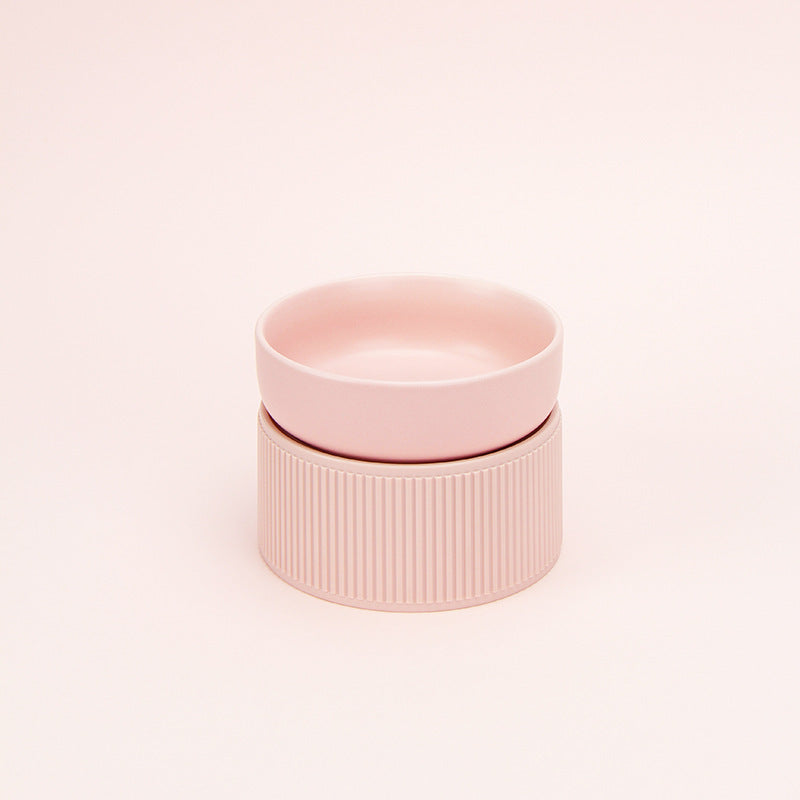 Elevated Ceramic Pet Bowl | Anti-Slip Design with Detachable Base