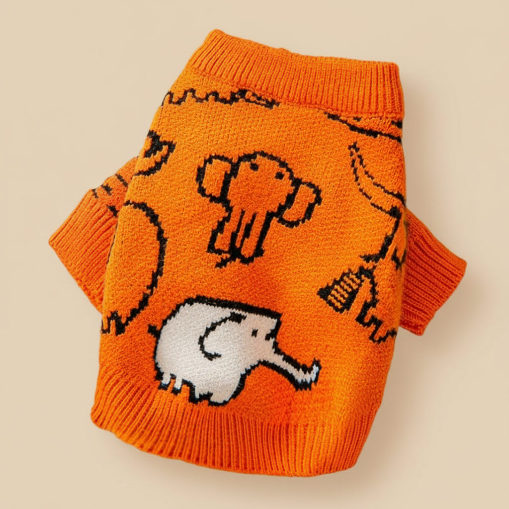 Warm Knitted Animal Sweater for Small Dogs