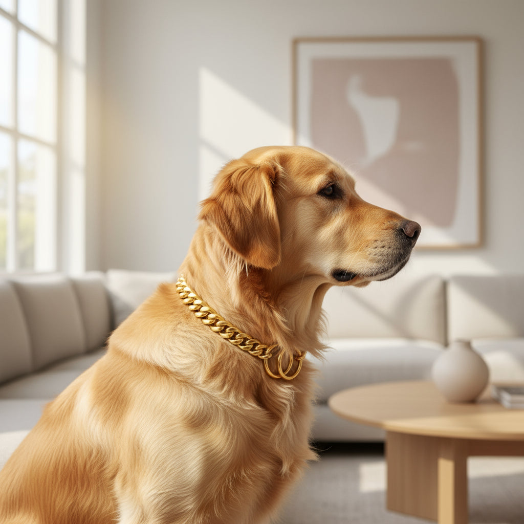 Gold chain bracelet with a clasp on a white background