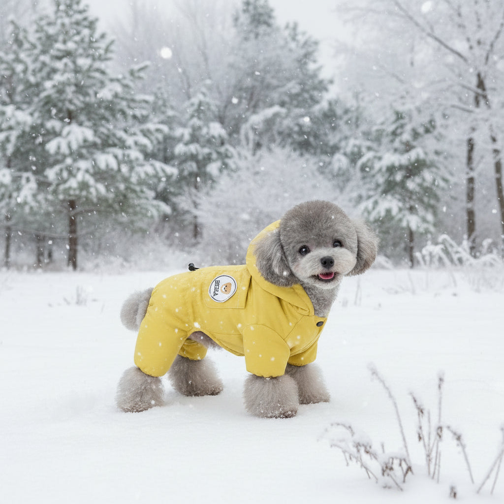 Teddy Hood Padded Winter Dog Suit