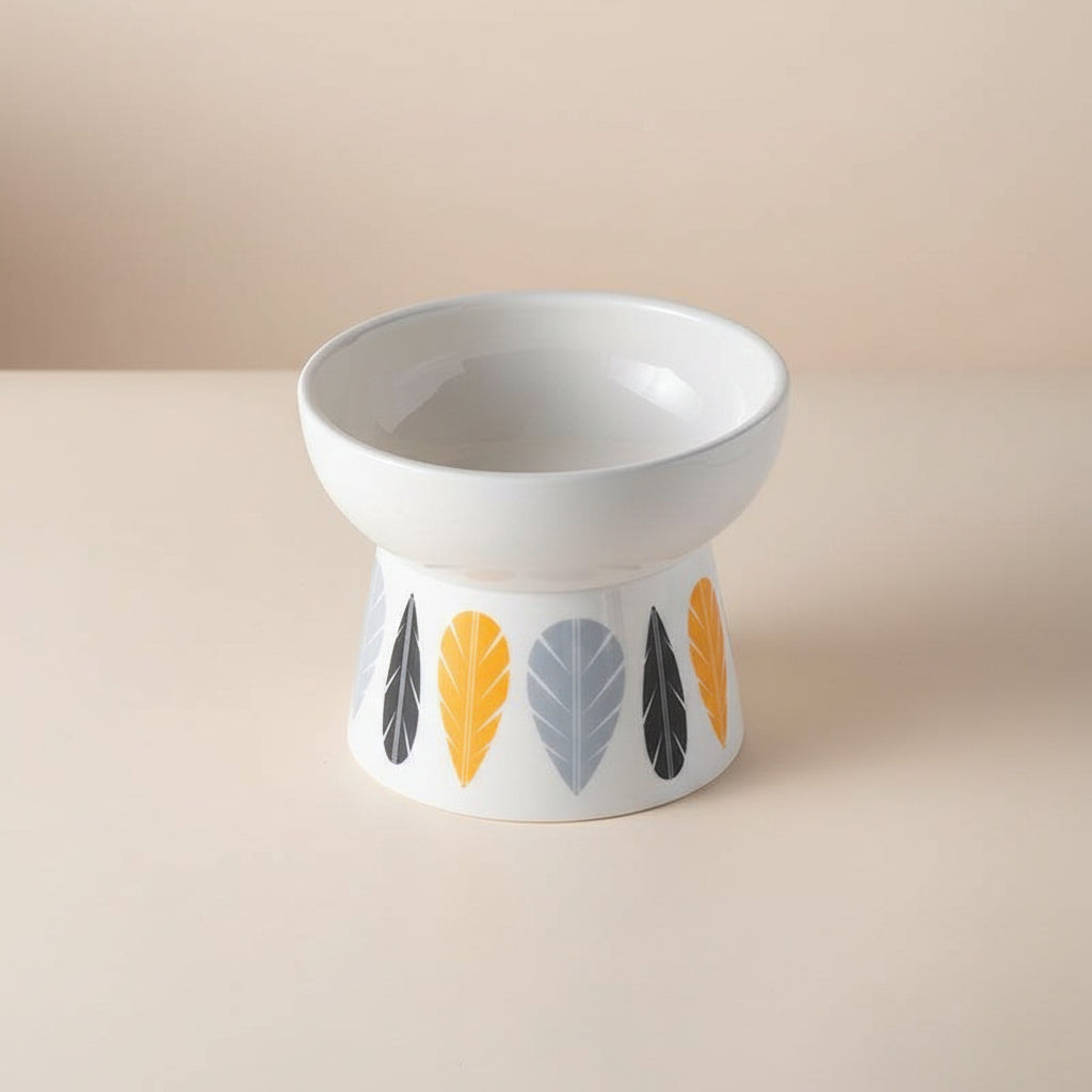 Elevated Ceramic Pet Bowl — Non-Slip Raised Design (400ml)