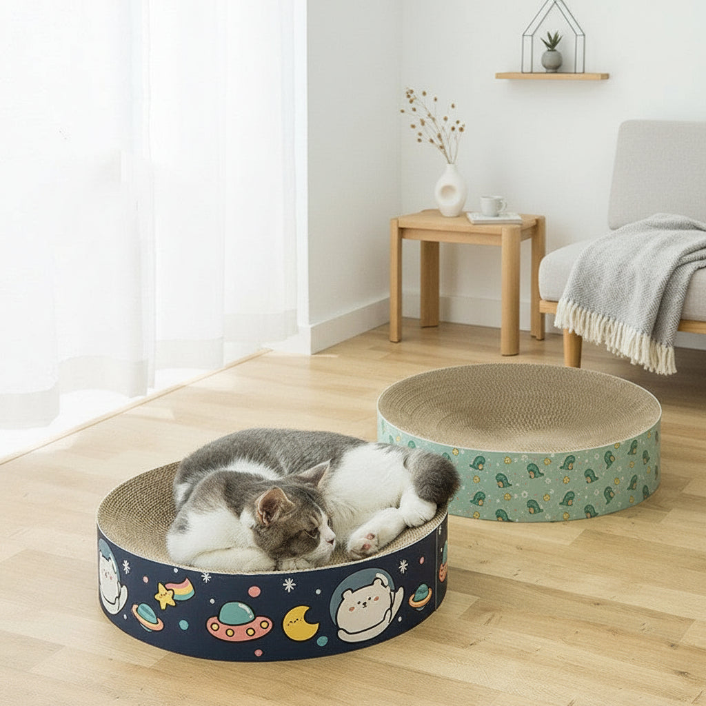 Reversible Round Cat Scratching Lounge
