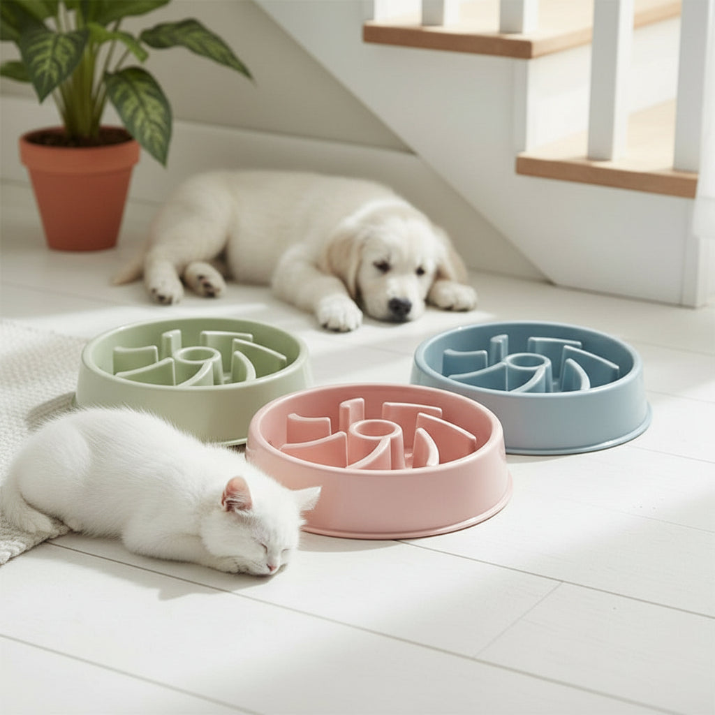 Macaron Slow-Feed Pet Bowl