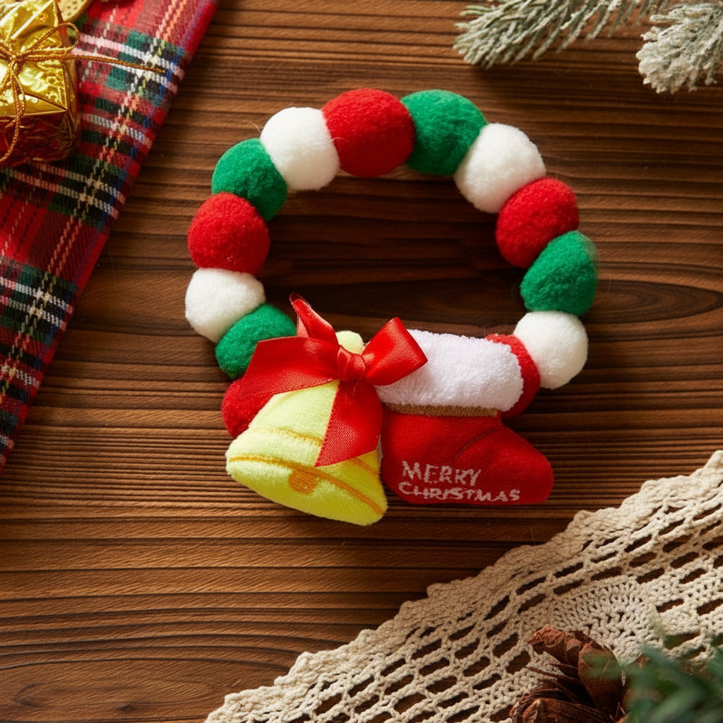 Festive Stretch Holiday Pet Collar