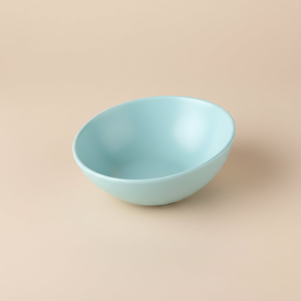 Elevated Ceramic Pet Bowl with Bamboo Stand