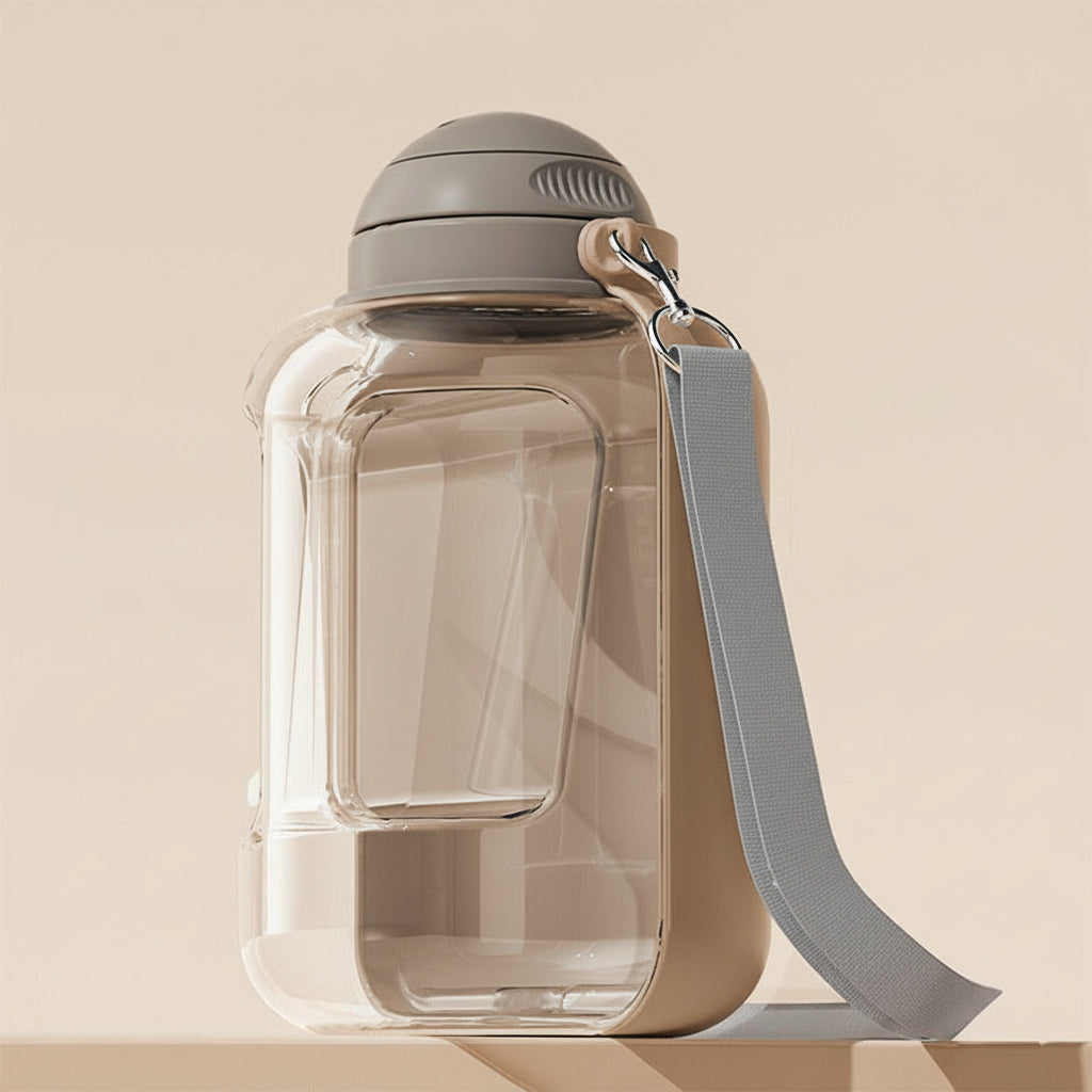 2-in-1 Portable Pet Water Bottle & Feeder