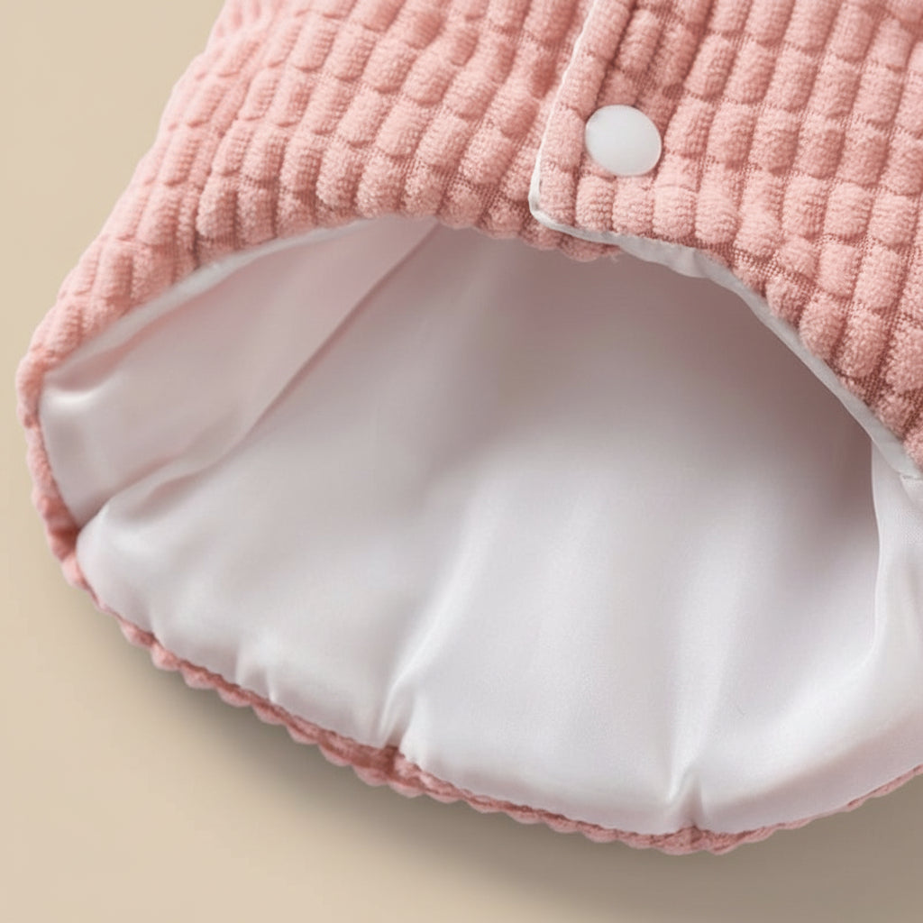 Pink Textured Corduroy Pet Vest