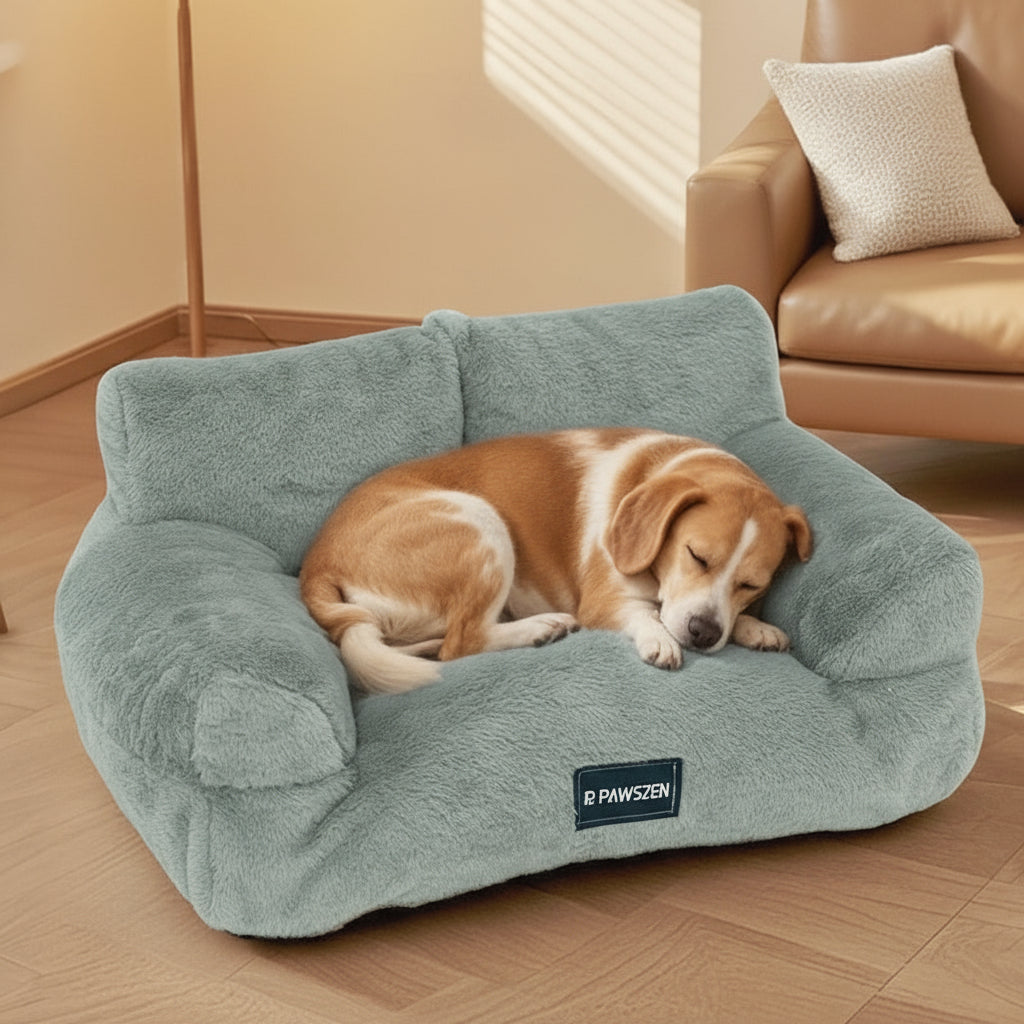 Angora Flannel Pet Bed — Removable & Washable Comfort Nest