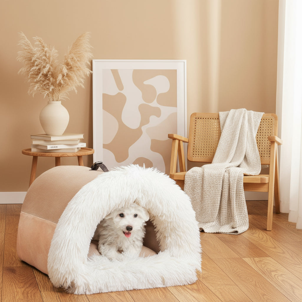 Splice Portable Pet Cave | Soft Winter Nest for Cats & Small Dogs