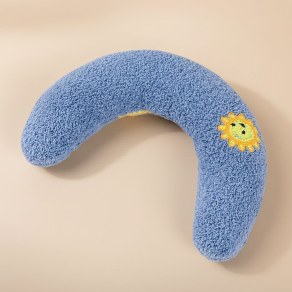U-Shaped Plush Cat Pillow | Soft Cervical Support & Cozy Play Cushion