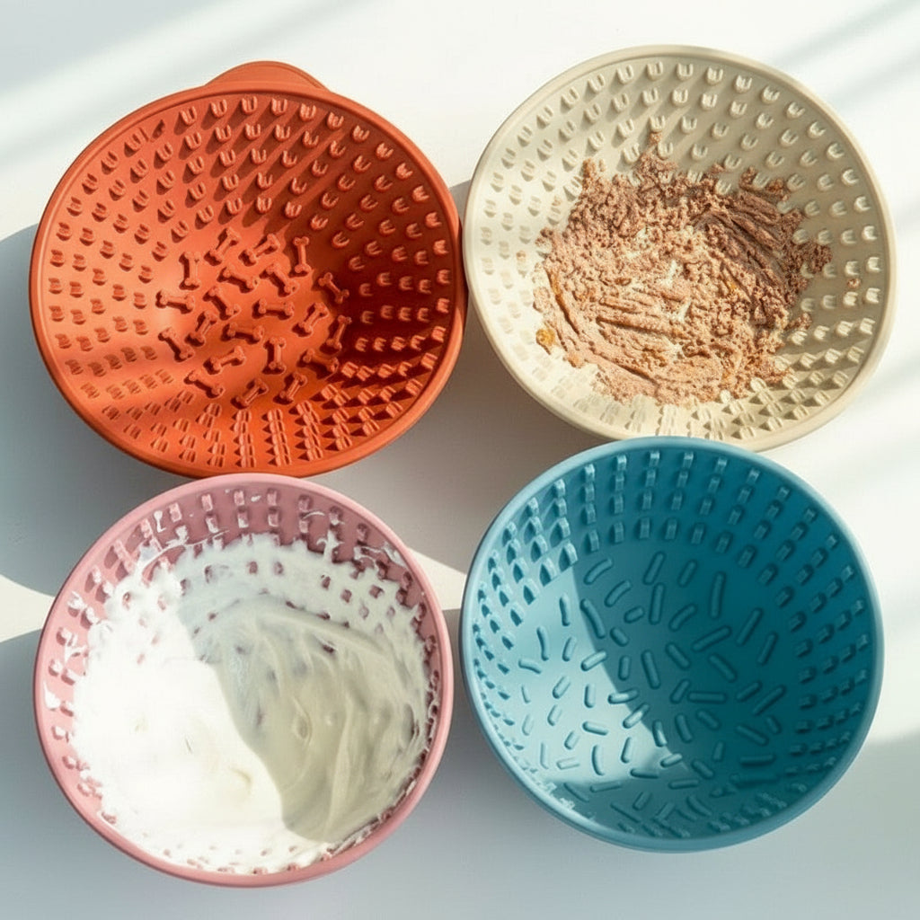 Dog Slow Feeder Bowl Silicone Lick Mat Toy
