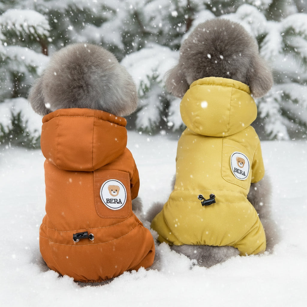 Teddy Hood Padded Winter Dog Suit
