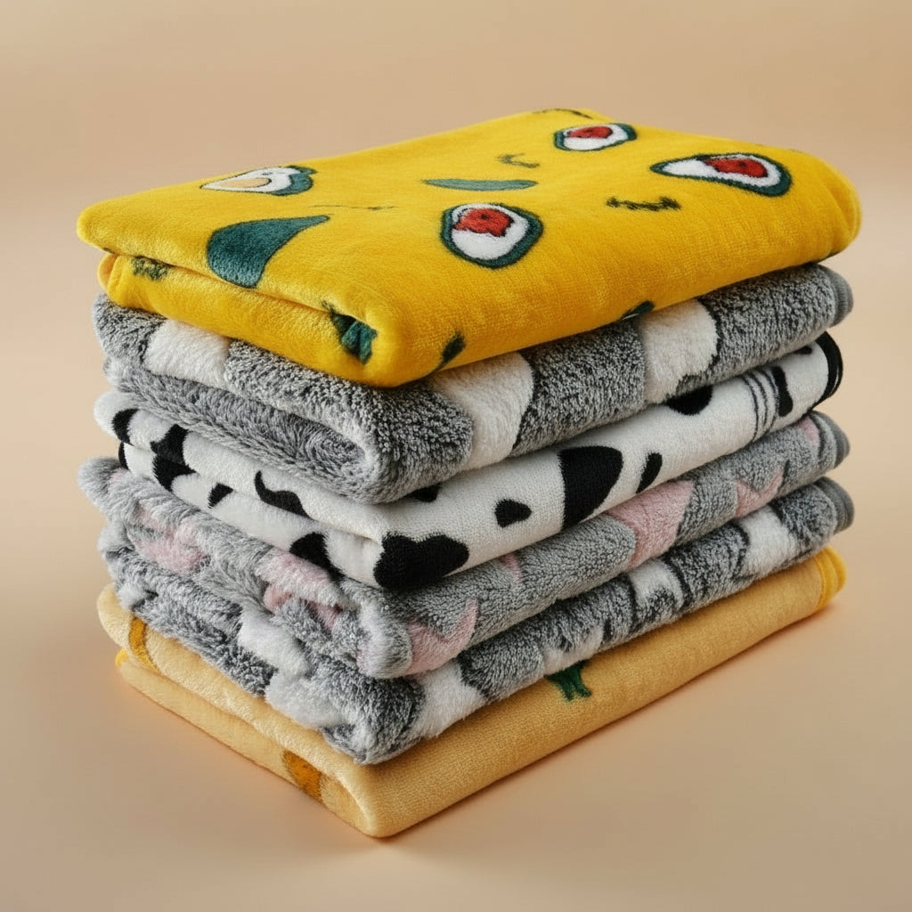 Soft Fleece Pet Blanket – Lightweight, Non-Slip & Washable