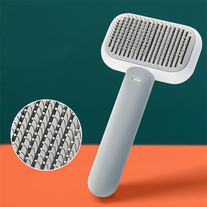 Self-Cleaning Pet Brush | Gentle Deshedding & Massage Comb for Dogs & Cats