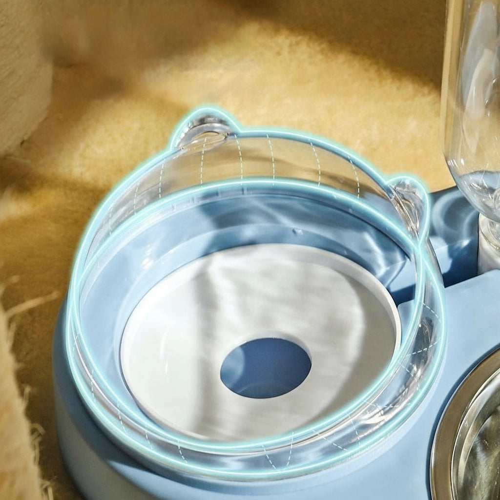 Smart Dual Pet Bowl with Automatic Water Refill | Ergonomic Design