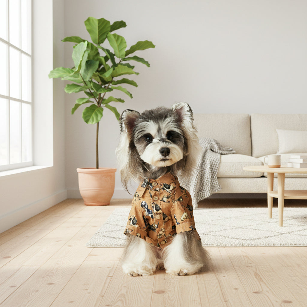 Printed Teddy Shirt – Cotton Pet Top