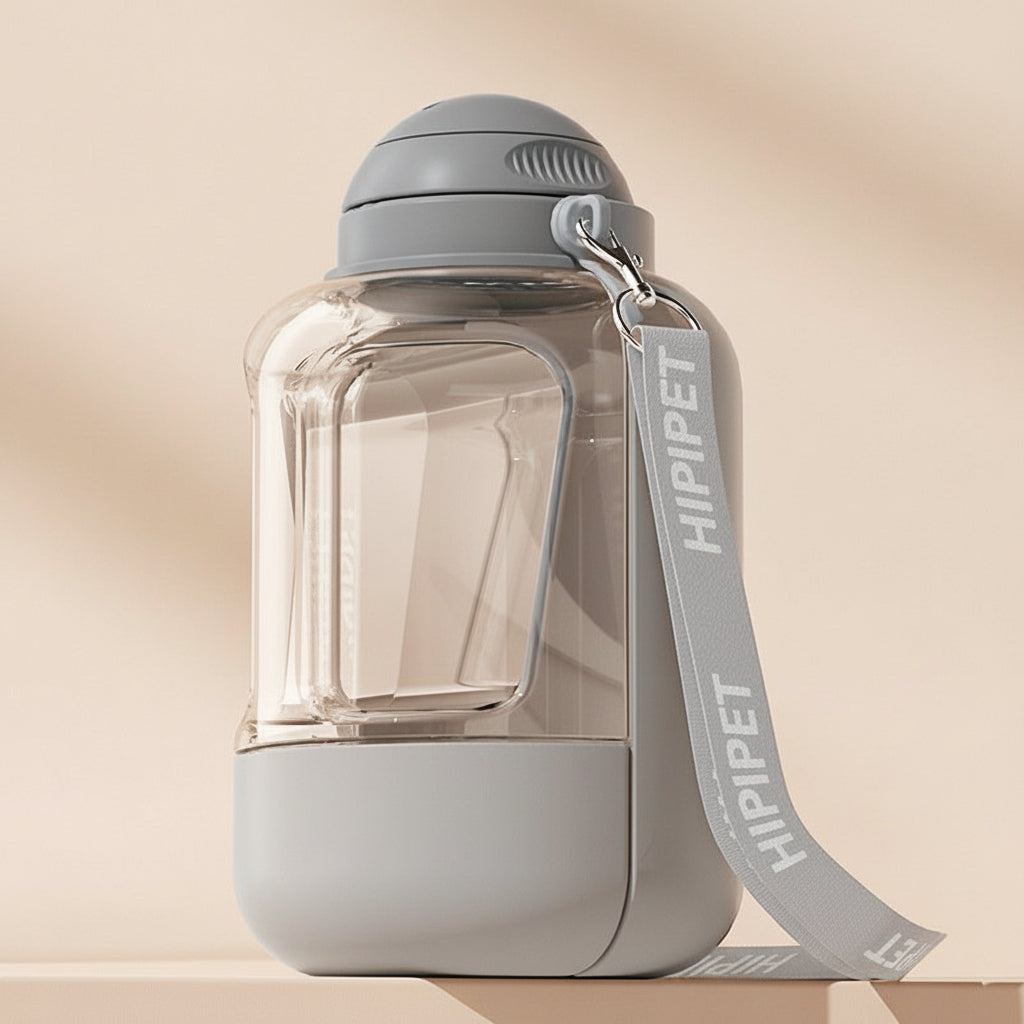 2-in-1 Portable Pet Water Bottle & Feeder