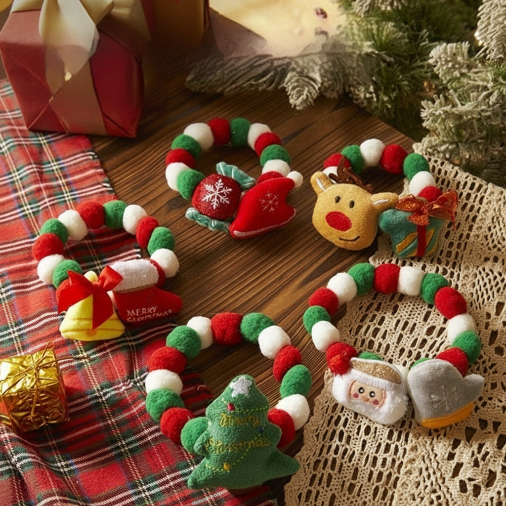 Festive Stretch Holiday Pet Collar