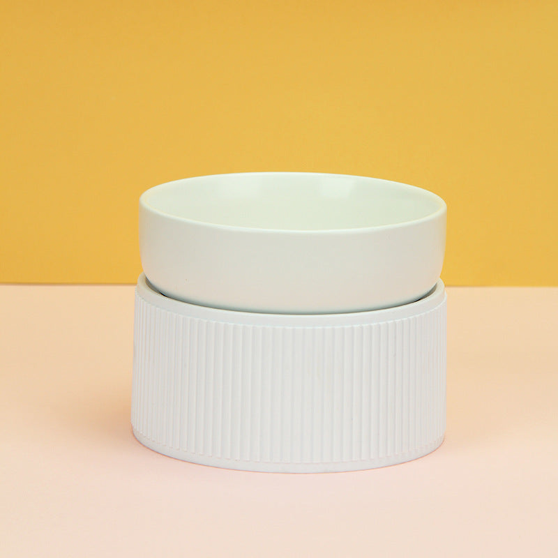 Elevated Ceramic Pet Bowl | Anti-Slip Design with Detachable Base