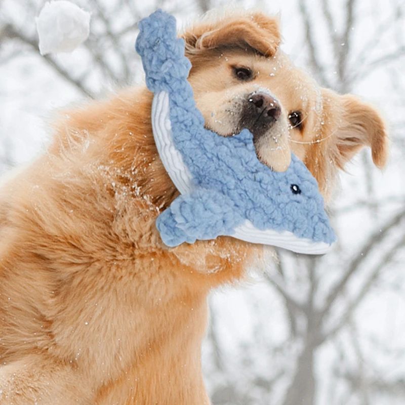 Plush Animal Squeaky Toy — Corduroy Bite-Resistant Play Toy for Dogs