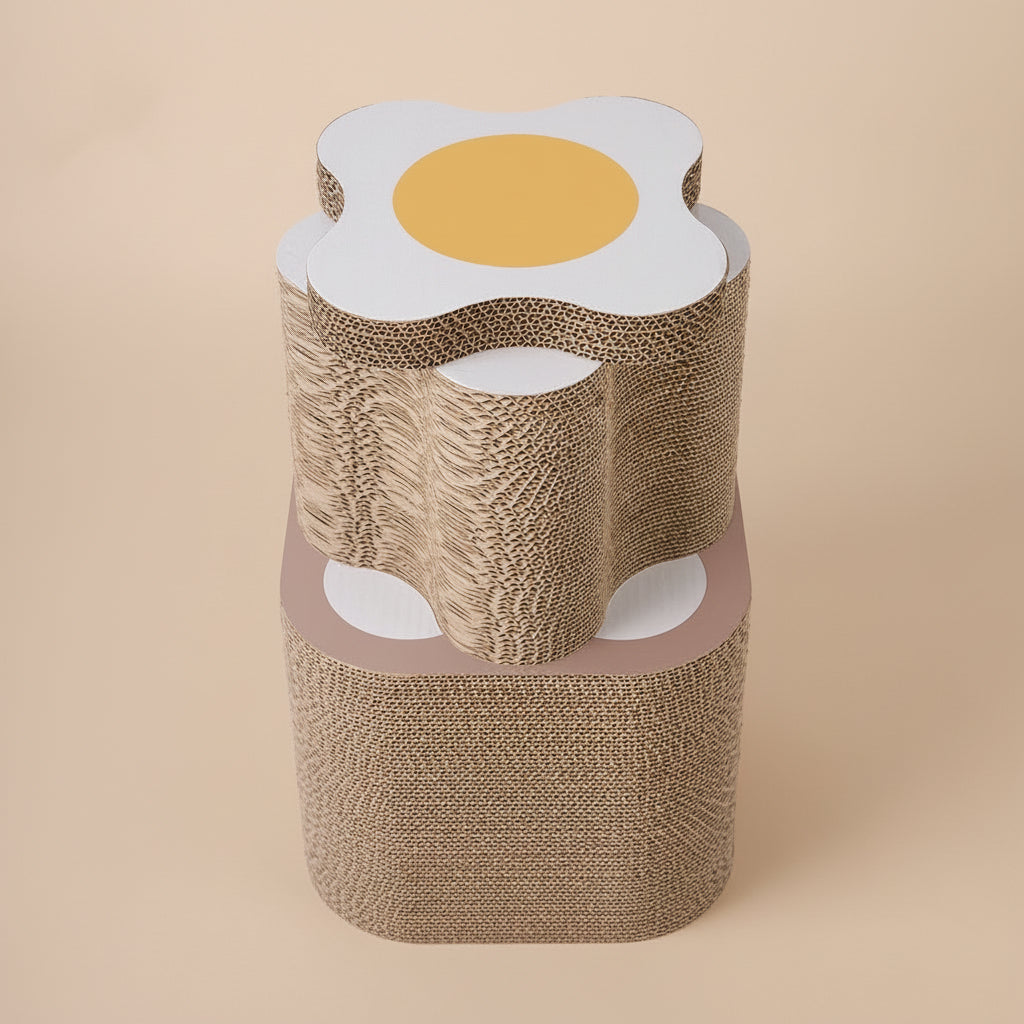 Modular Corrugated Cat Tunnel & Scratcher Set