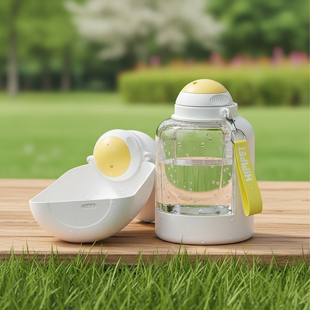 2-in-1 Portable Pet Water Bottle & Feeder