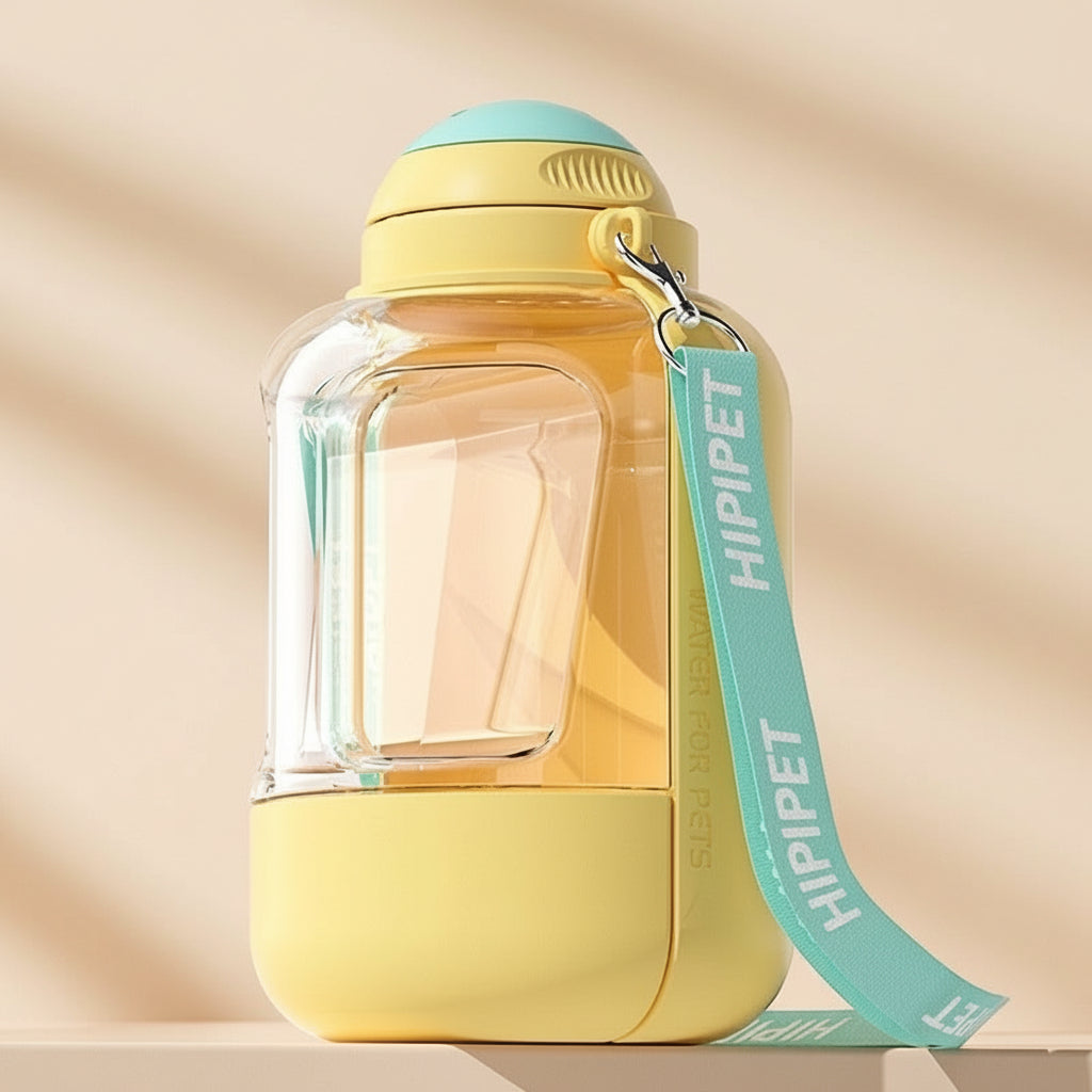 2-in-1 Portable Pet Water Bottle & Feeder