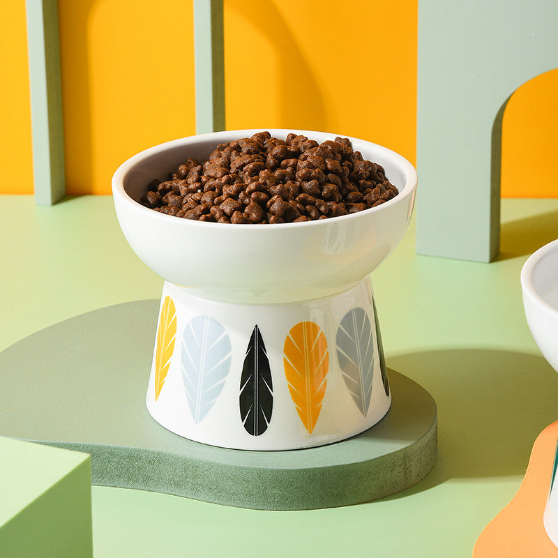 Elevated Ceramic Pet Bowl — Non-Slip Raised Design (400ml)