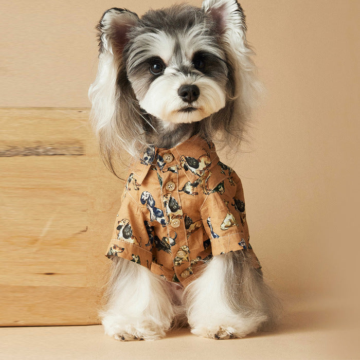 Printed Teddy Shirt – Cotton Pet Top