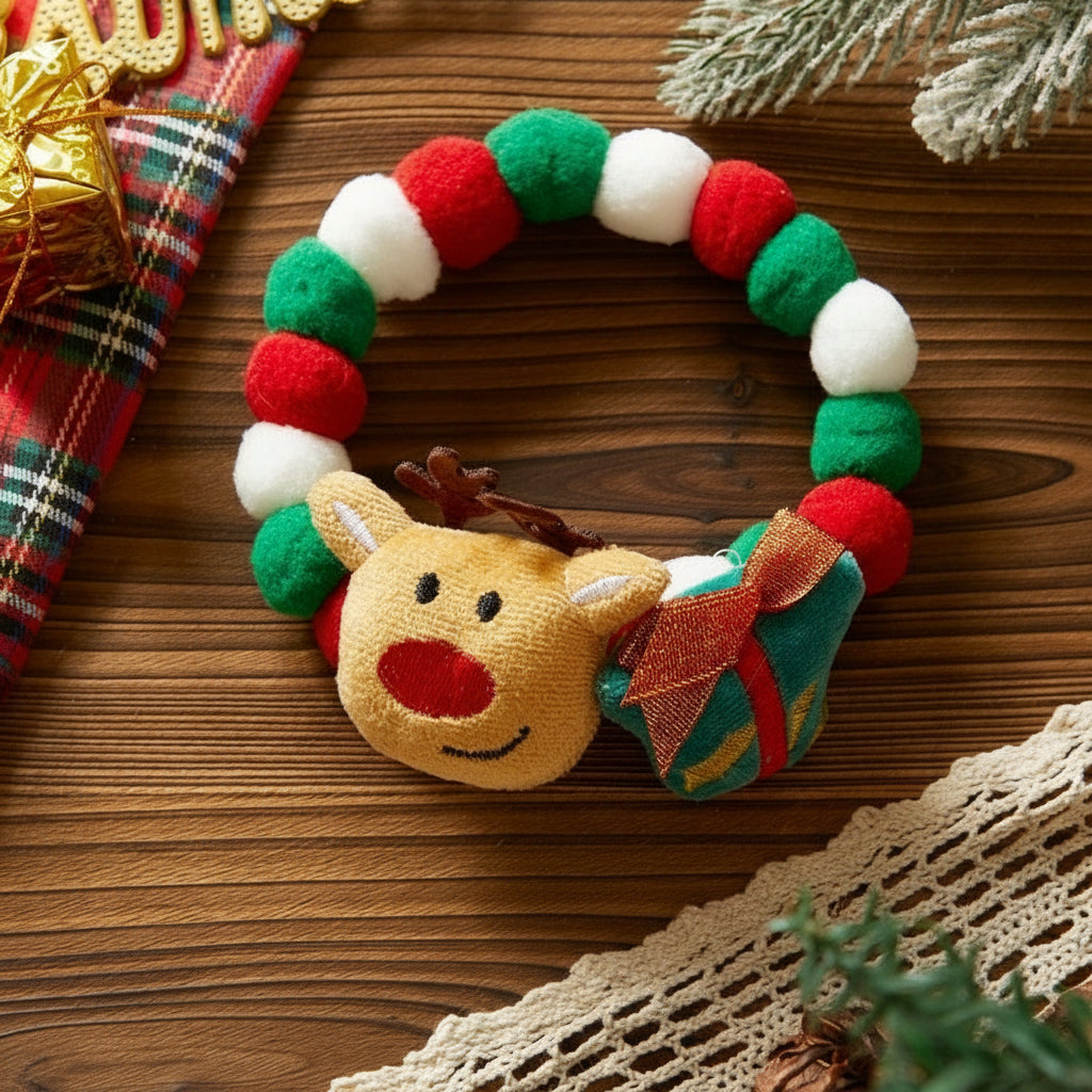 Festive Stretch Holiday Pet Collar